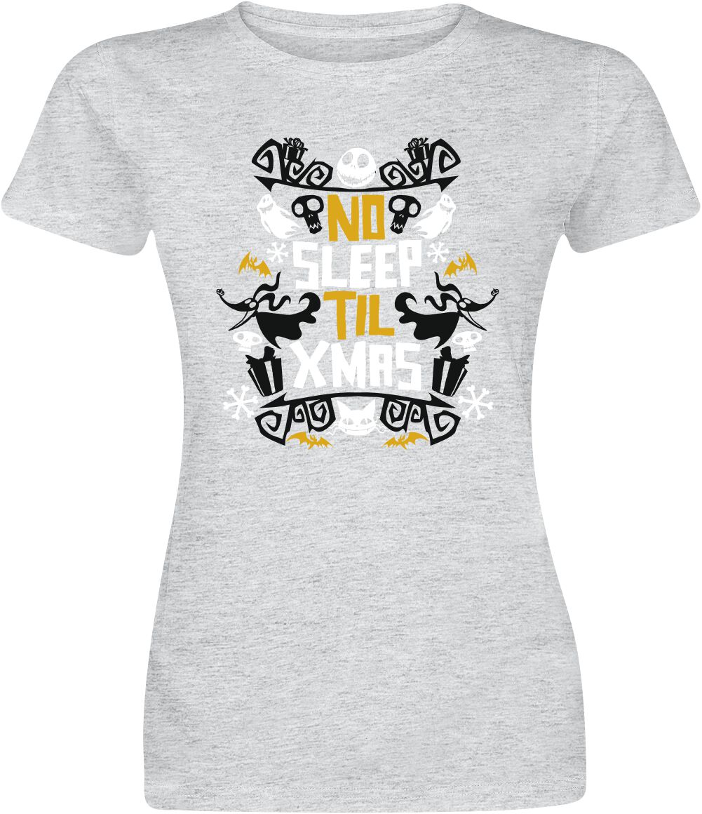 The Nightmare Before Christmas No Sleep Til XMas T-Shirt grau