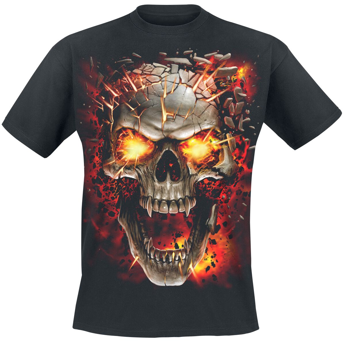 Spiral Skull Blast T-Shirt schwarz in XL