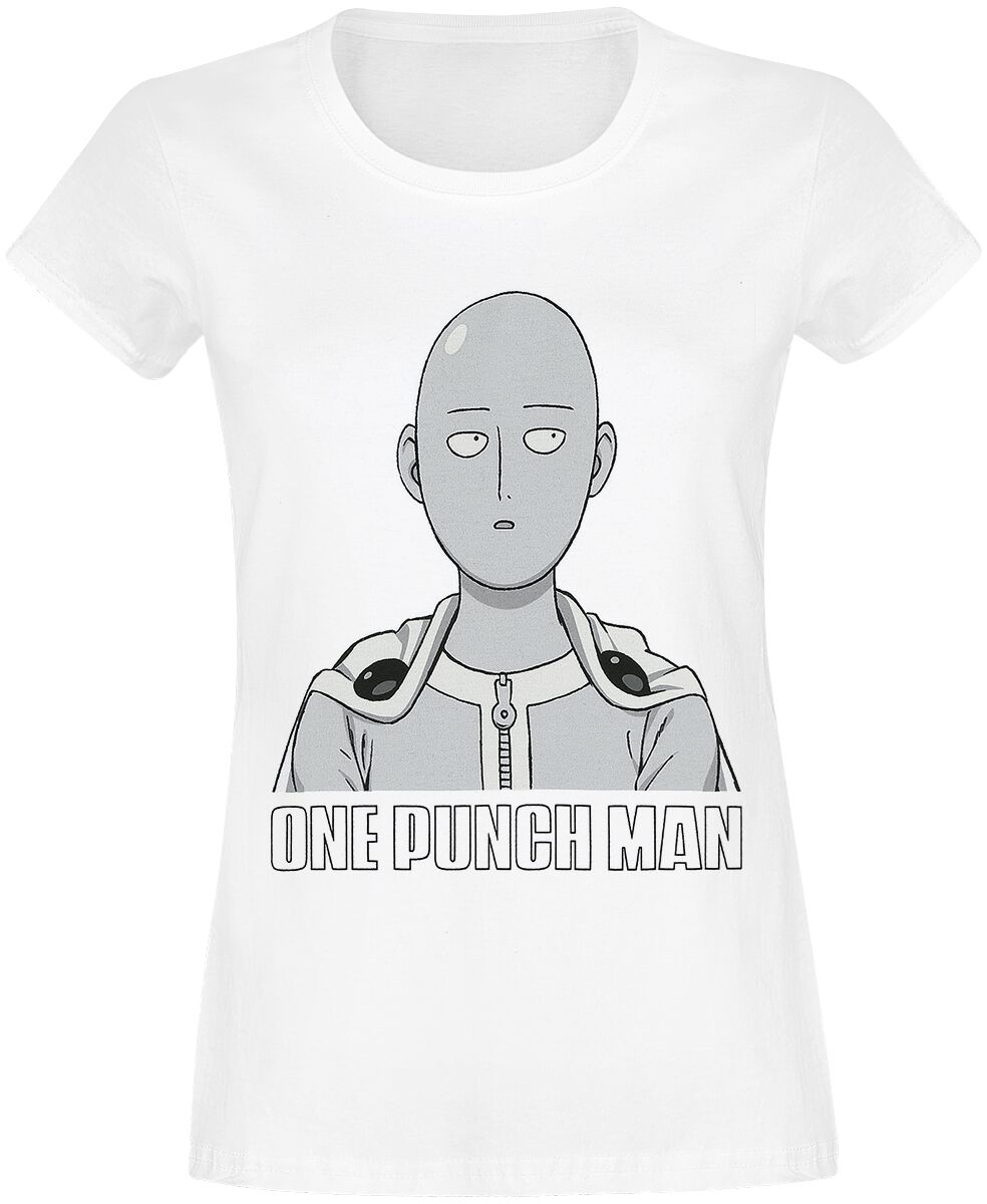 One Punch Man - Anime T-Shirt - S bis XL - für Damen - Größe S - weiß  - Lizenzierter Fanartikel