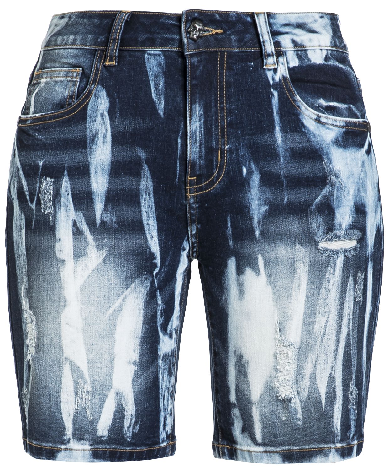 Rock Rebel by EMP Shorts mit starker Waschung Short blau