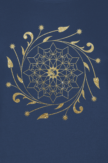 The Witcher T-Shirt - Golden Swirl - XXL - für Damen - Größe XXL - blau  - Lizenzierter Fanartikel