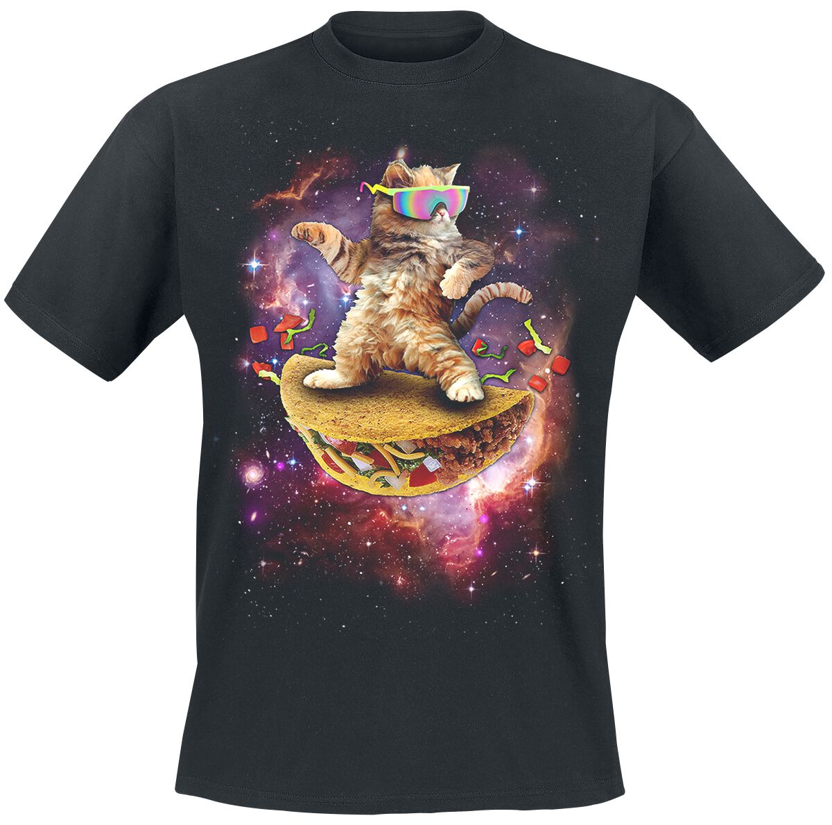 Goodie Two Sleeves T-Shirt - Awesome Cat - M bis 4XL - für Männer - Größe 3XL - schwarz