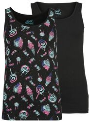 Double Pack Tops with Candy Print, Full Volume by EMP, Top