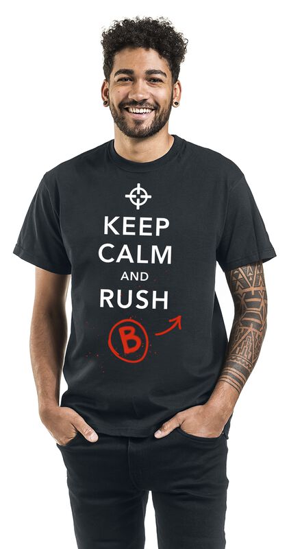 Wohnen & Freizeit Funartikel Keep Calm And Rush B | Sprüche T-Shirt