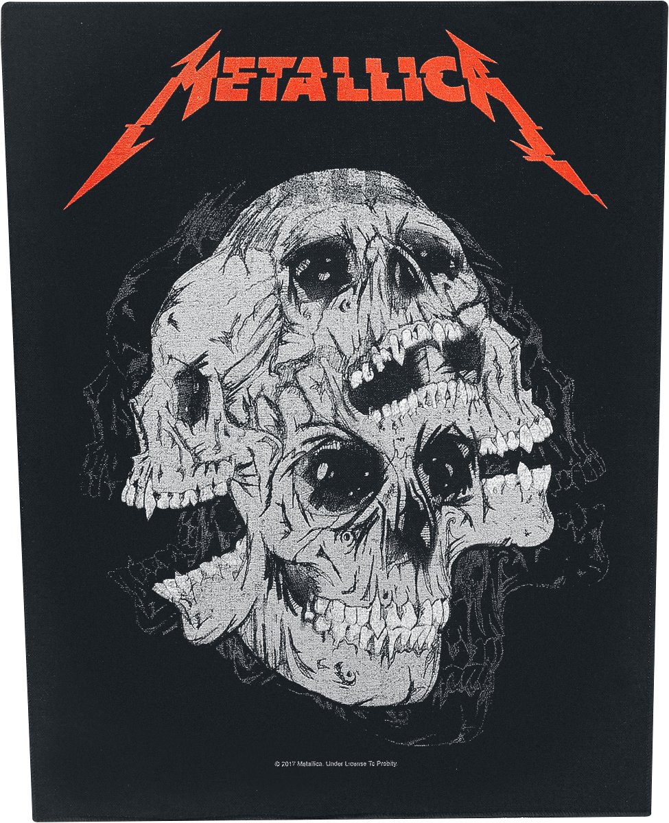 Metallica - Skulls - Patch - schwarz| rot| grau
