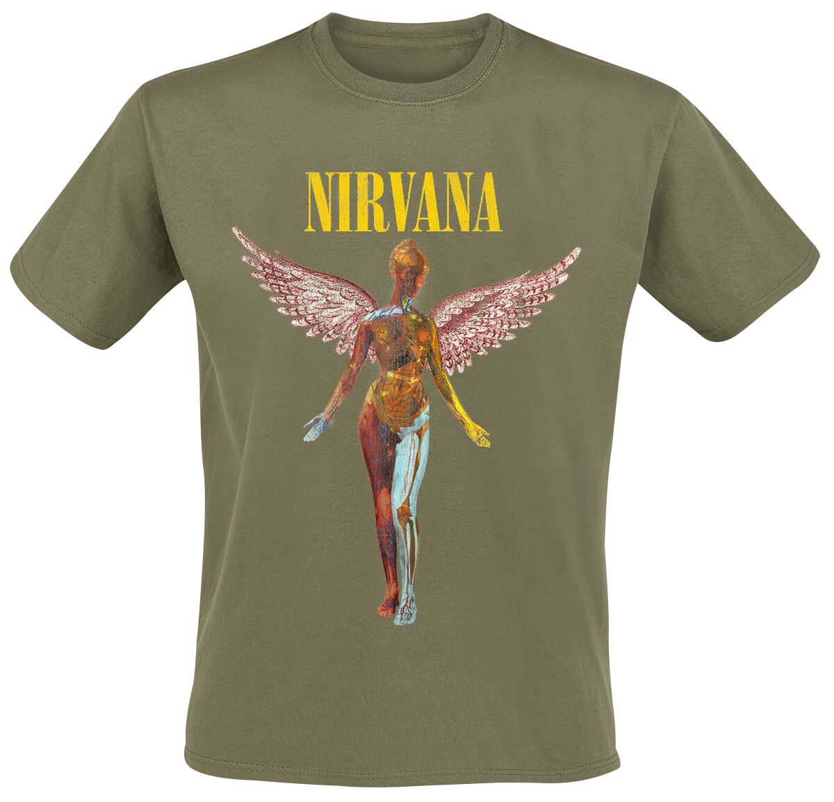 Levně Nirvana Angel Tričko zelená