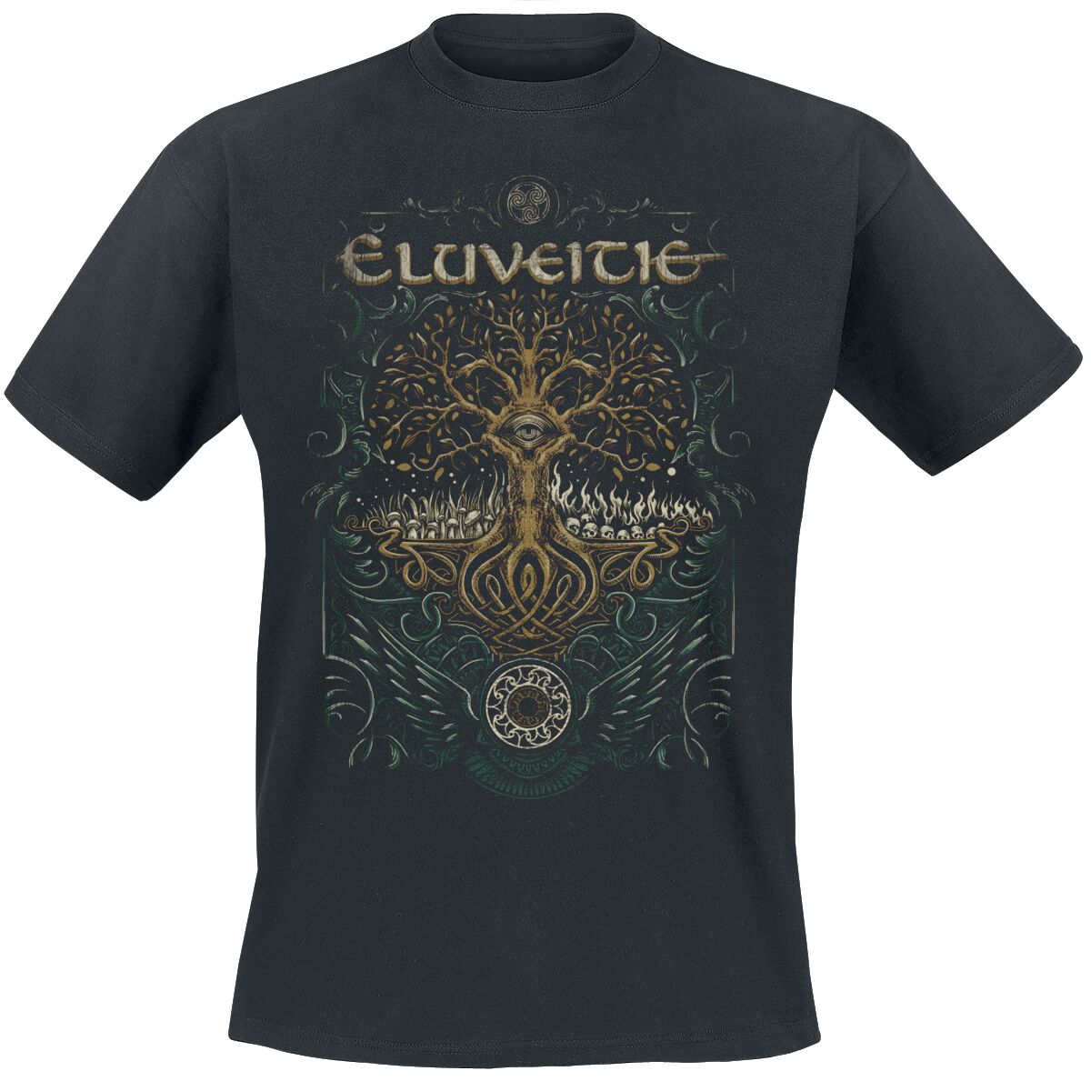 Image of T-Shirt di Eluveitie - Celtic Tree - S a L - Uomo - nero