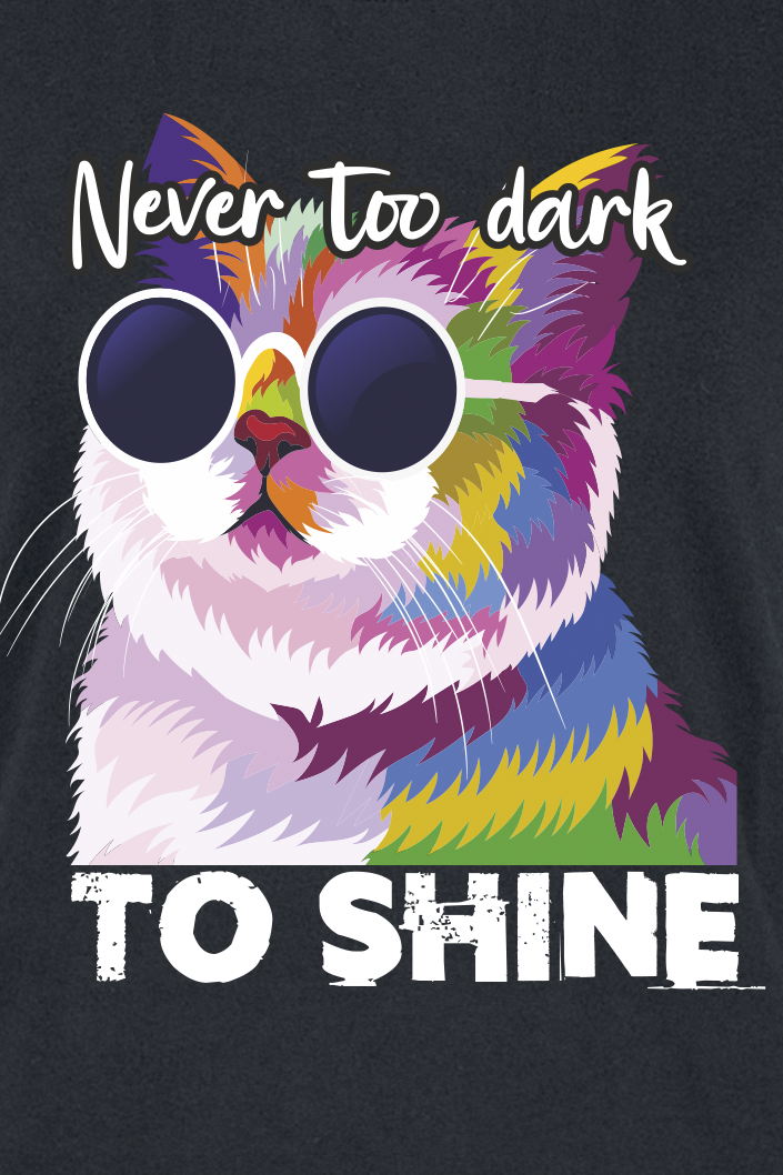 Tierisch Never Too Dark To Shine T-Shirt schwarz
