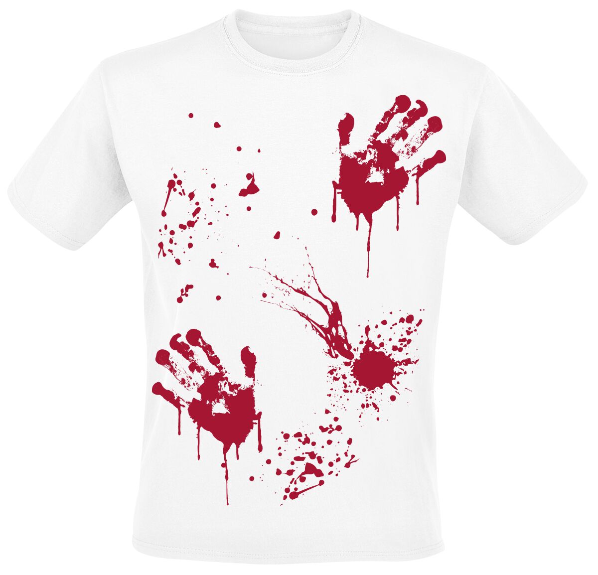 Funshirt Splatter Hands T-Shirt weiß Funshirt Splatter Hands T-Shirt weiß