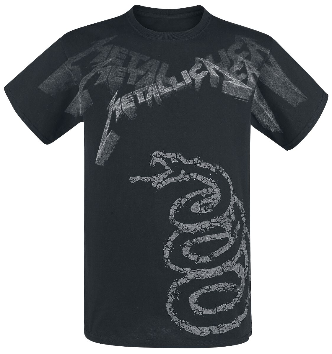 Metallica Black Album Faded T-Shirt schwarz in XL