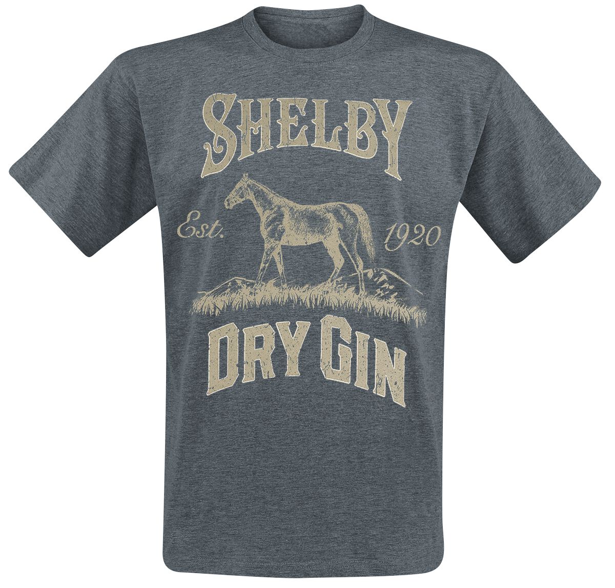 Levně Peaky Blinders Shelby Dry Gin Tričko šedá