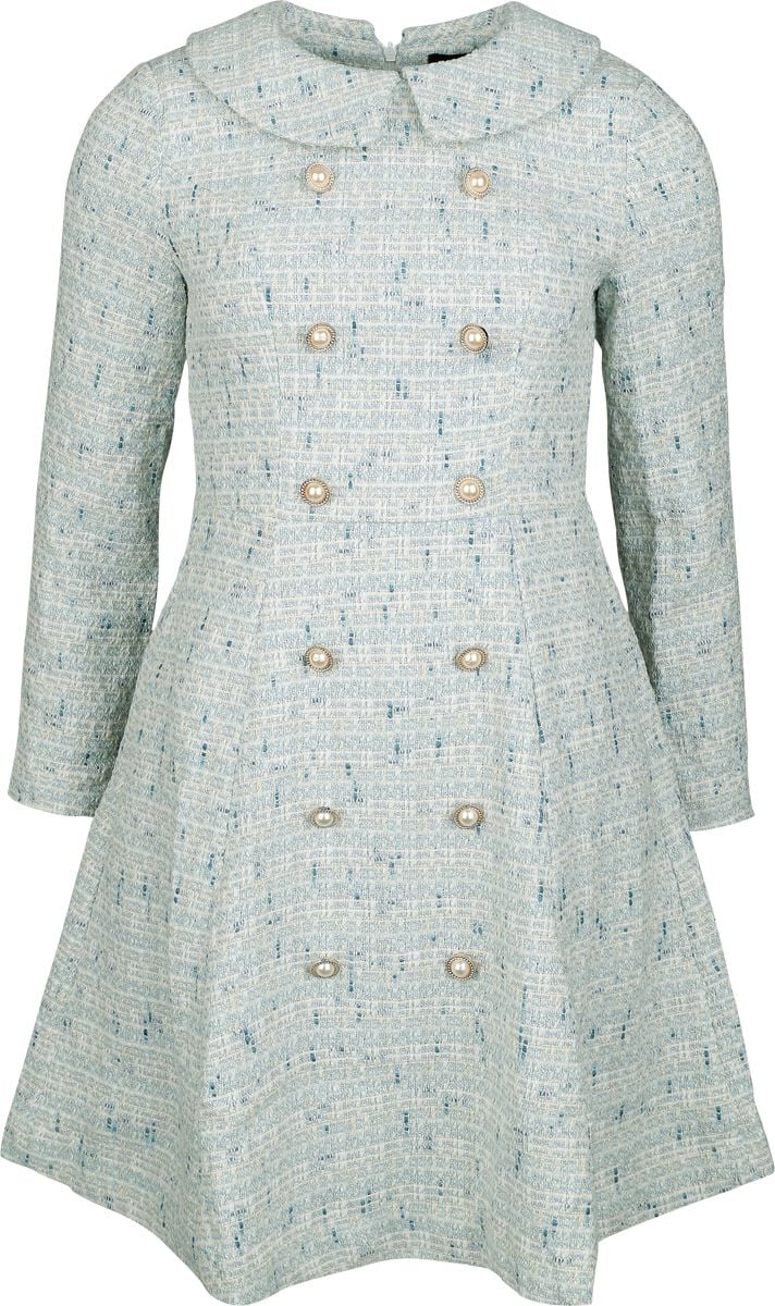 H&R London - Rockabilly Midi Dress - Opala Tweed Dress - XS to XXL - for Women - grey