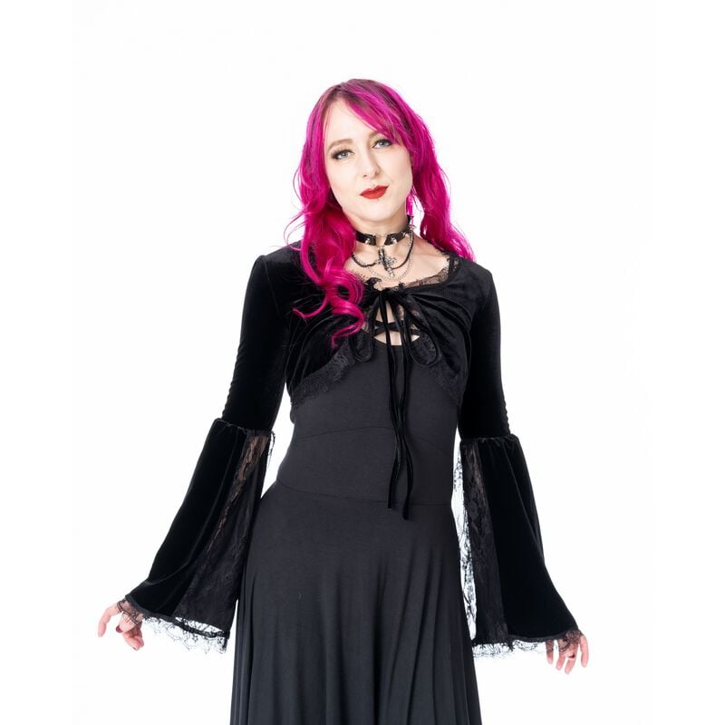 Poizen Industries - Gothic Cardigan - Wynter Bolero - XS tot 4XL - voor Vrouwen - zwart