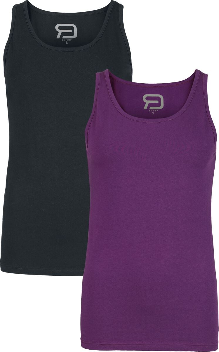 Top  di RED by EMP - Basic Double Pack - Donna - nero/viola