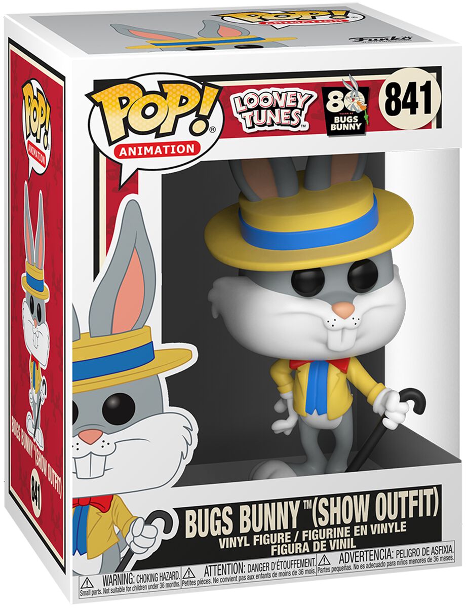 Bugs Bunny 80th Anniversary - Bugs Bunny (Show Outfit) Vinyl Figure 841 Funko Pop! multicolor