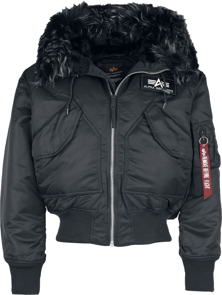 4059146449040 - Alpha Industries 45P Hooded Custom Bomberjacke schwarz in M