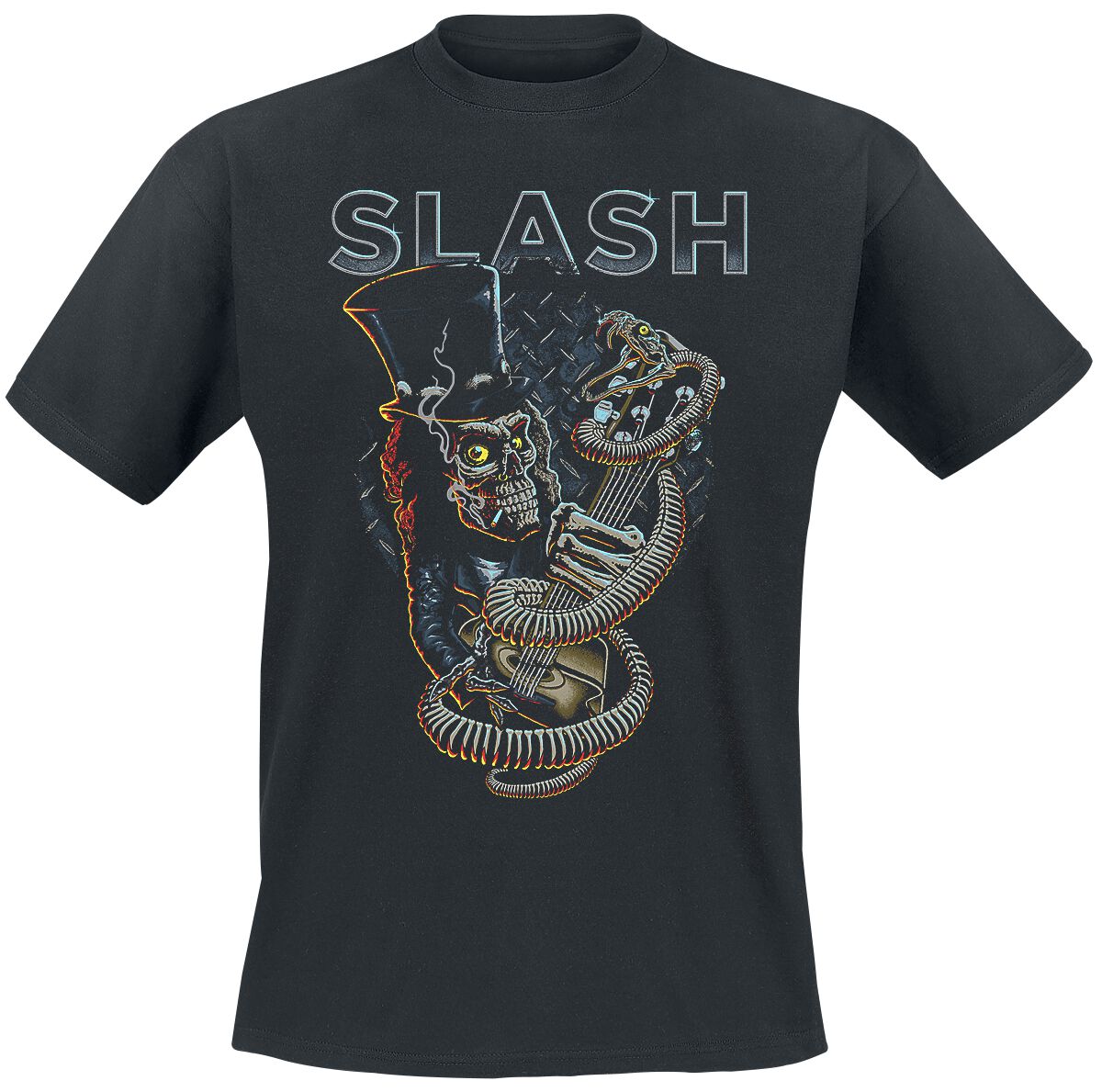 Image of Slash Guitar Skull T-Shirt schwarz