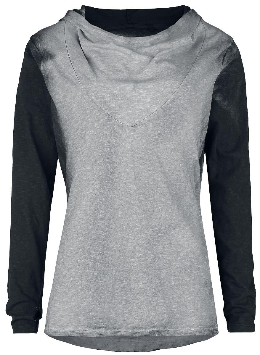 Sweat-shirt à capuche de Outer Vision - Hoodie Deva - S à XXL - pour Femme - noir/gris