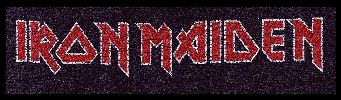 Iron Maiden - Iron Maiden Logo - Patch - schwarz| rot| weiß