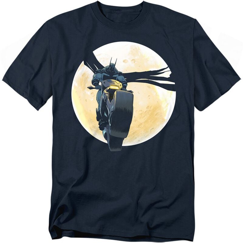 Batman - DC Comics T-Shirt - Batman Absolute Motorcycle Moon - M bis 5XL - für Männer - Größe XL - navy  - Lizenzierter Fanartikel