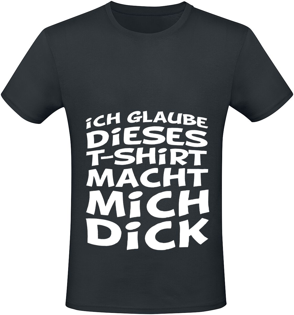 Sprüche T-Shirt - Ich glaube dieses T-Shirt macht mich dick - XL bis 5XL - für Männer - Größe XL - schwarz