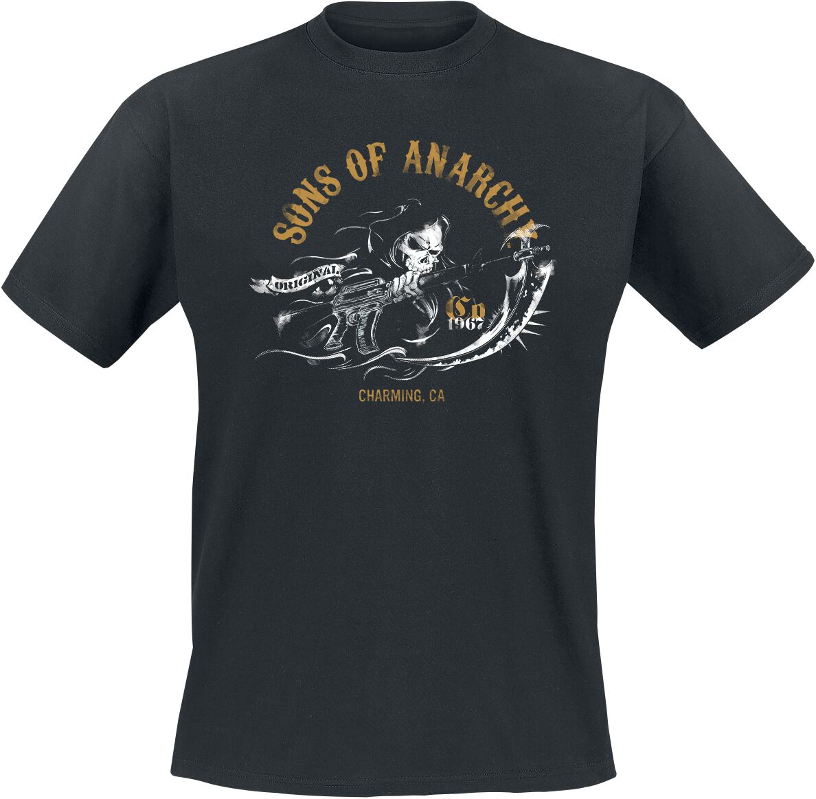 Sons Of Anarchy Reaper Illustration T-Shirt schwarz