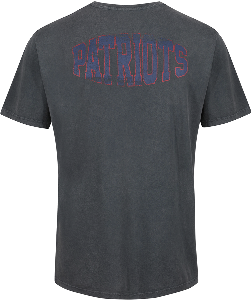 Recovered Clothing T-Shirt - NFL Patriots College Black Washed - S bis 3XL - für Männer - Größe XXL - multicolor