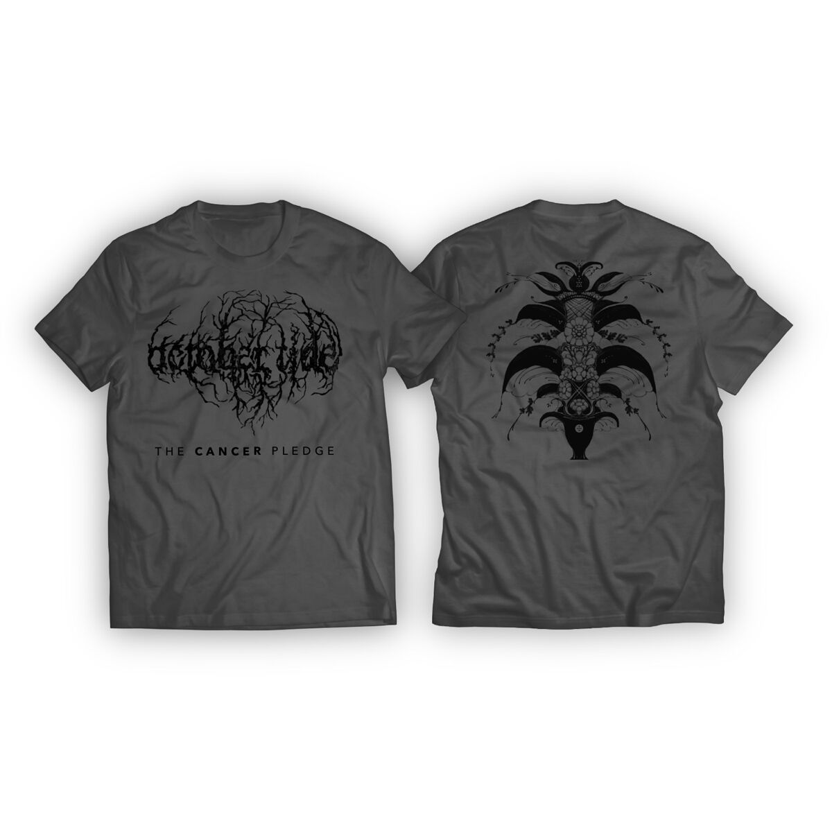 October Tide T-Shirt - The Cancer Pledge - S bis L - für Männer - Größe L - grau  - Lizenziertes Merchandise!