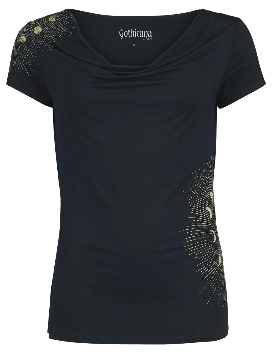Gothicana by EMP T-Shirt - Star, Moon and Sun T-Shirt - S bis XXL - für Damen - Größe L - schwarz