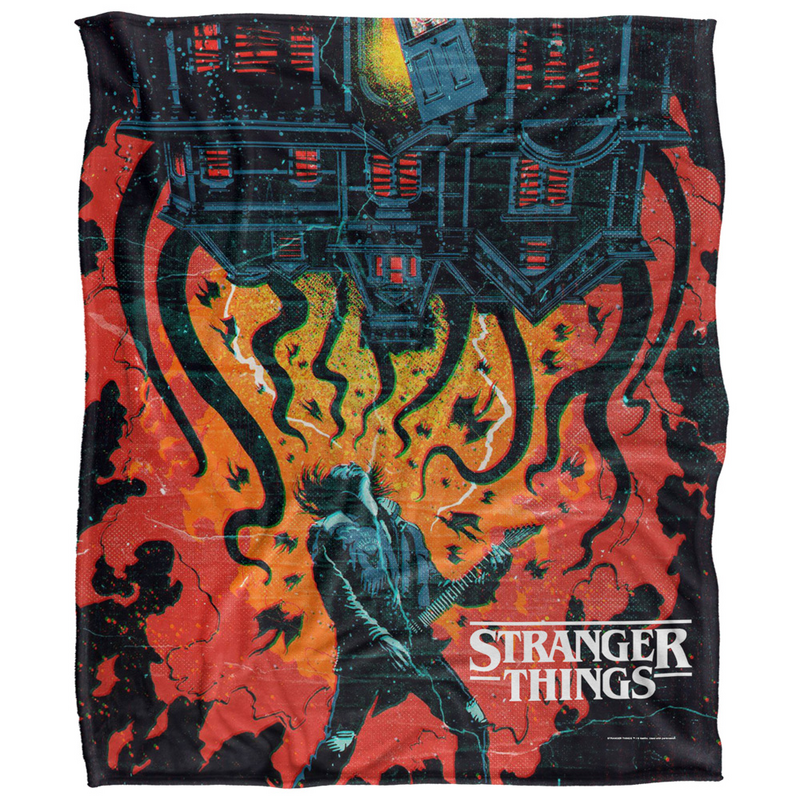Stranger Things  Blankets - Season 5 - Eddie Munson Upside Down Creep House - Fleece Blanket - multicolour