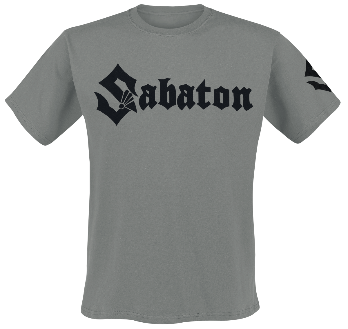 Sabaton  T-Shirt - Flat Logo - for Men - grey