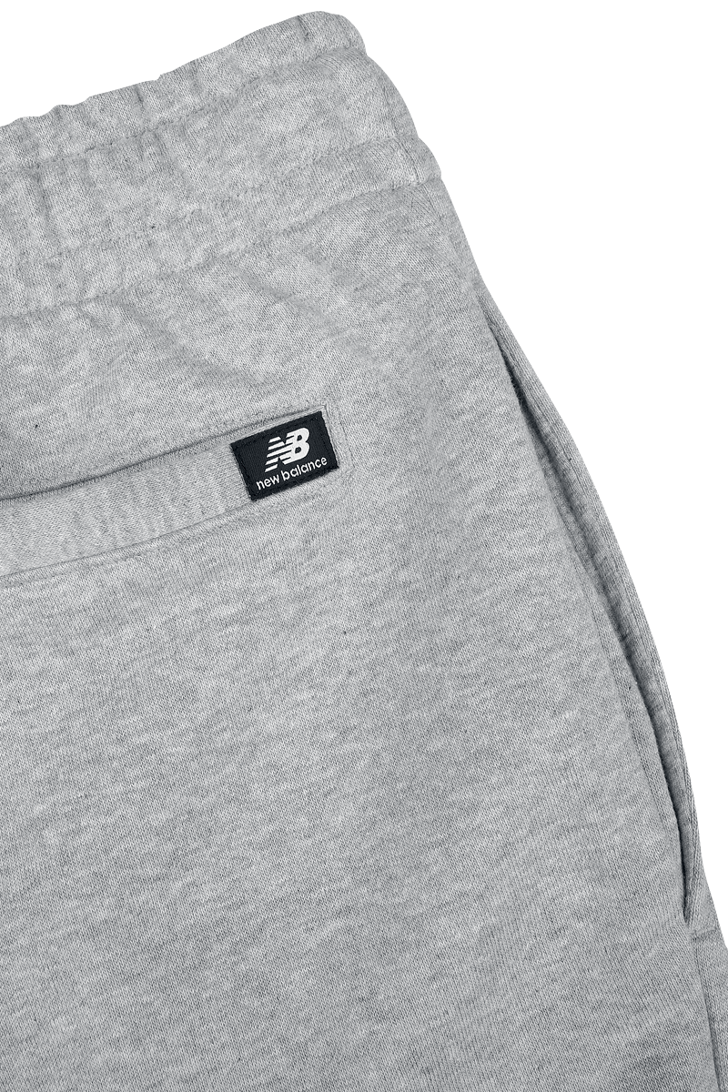 New Balance NB ESSENTIALS STACKED LOGO FLEECE SHORT Short grau