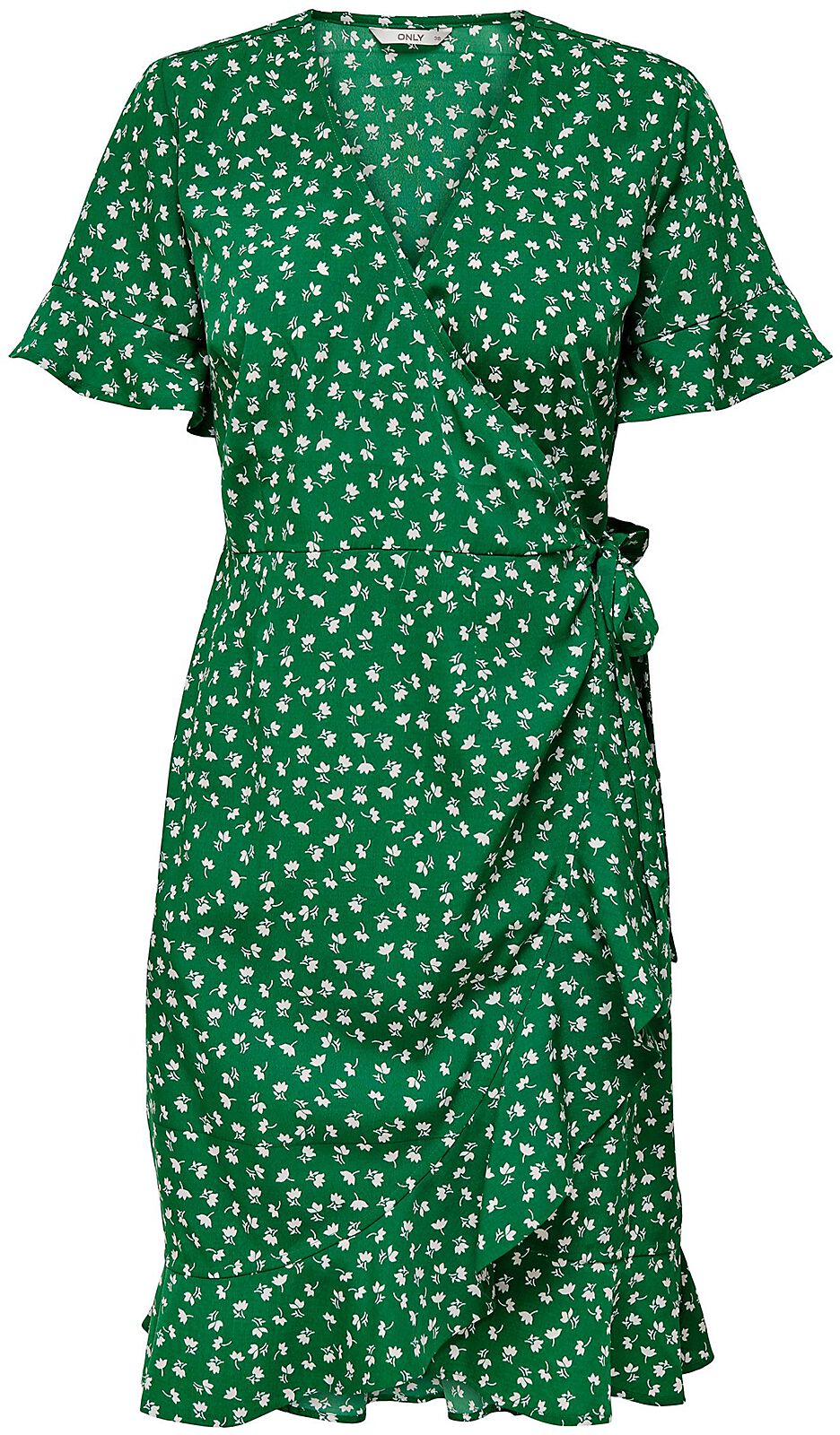 ONLOLIVIA S/S WRAP DRESS WVN NOOS Mittellanges Kleid grün von Only