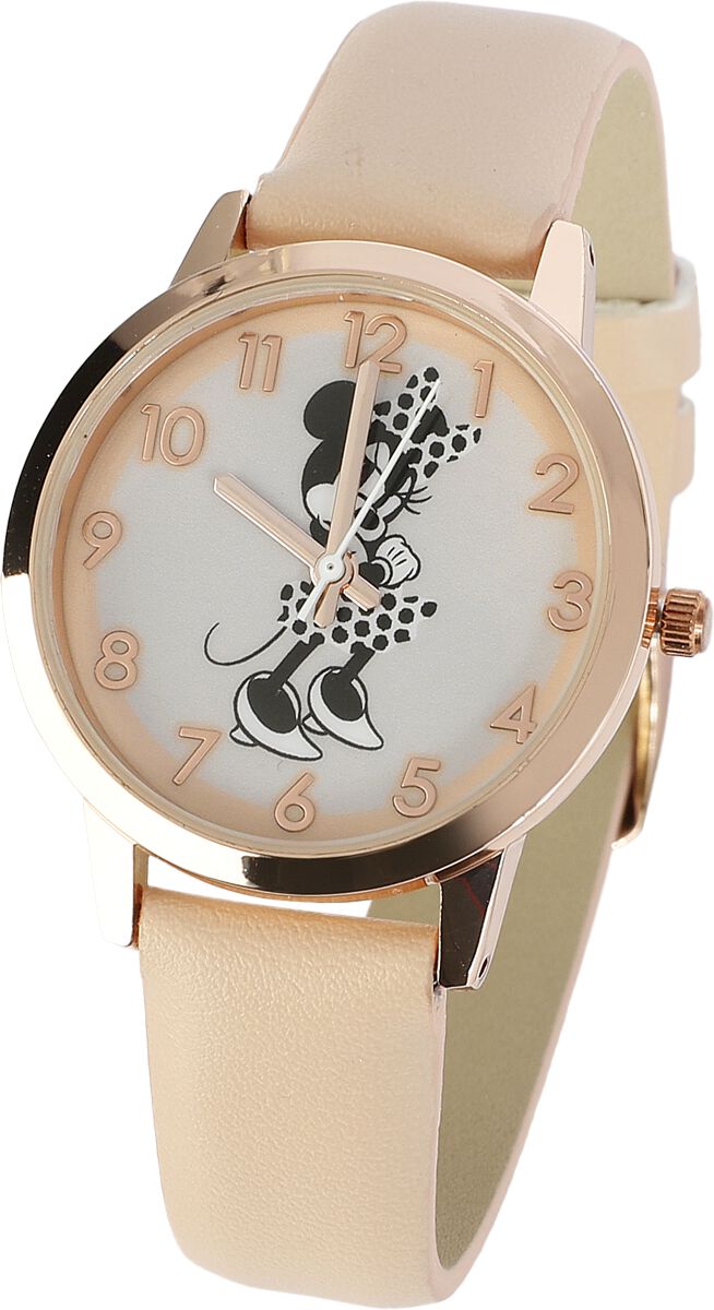 Levně Mickey & Minnie Mouse Minnie Náramkové hodinky světle růžová