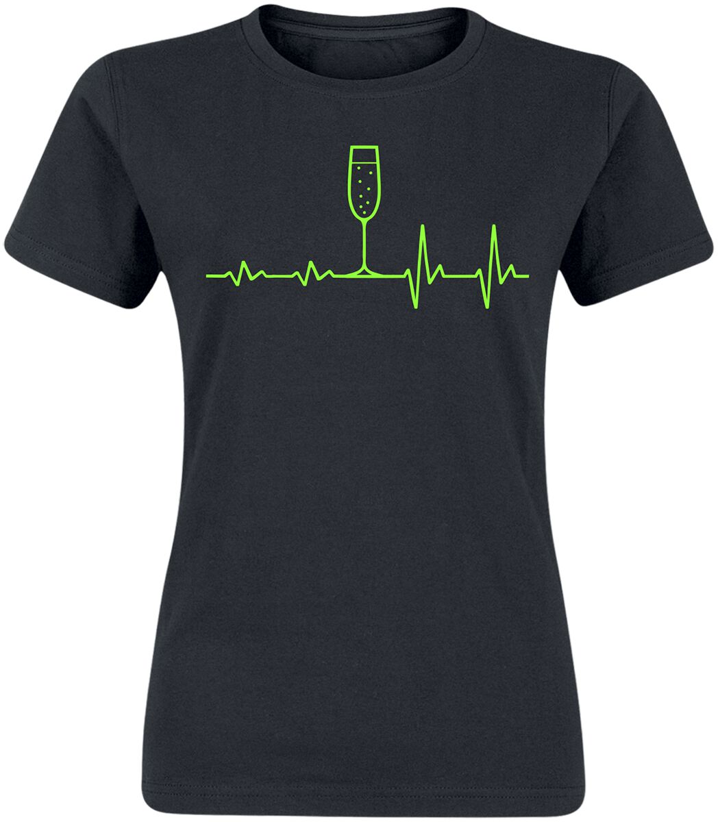 Alcohol & Party EKG - Sekt T-Shirt black