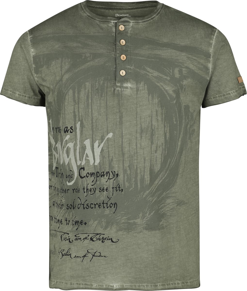 Der Hobbit T-Shirt - Burglar - S bis XXL - für Männer - Größe M - oliv  - EMP exklusives Merchandise!