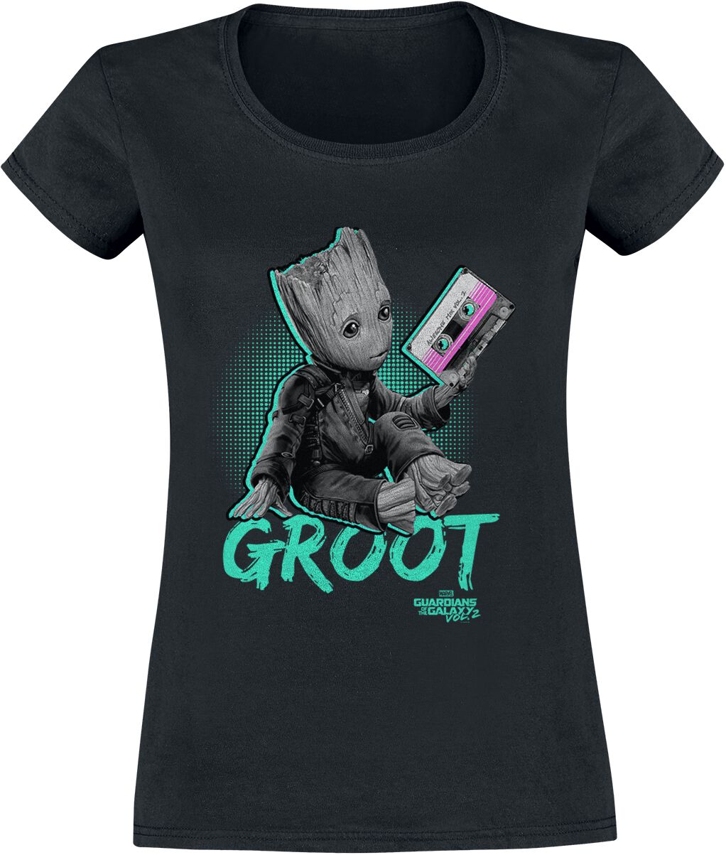 Levně Strážci galaxie Neon Groot Dámské tričko černá