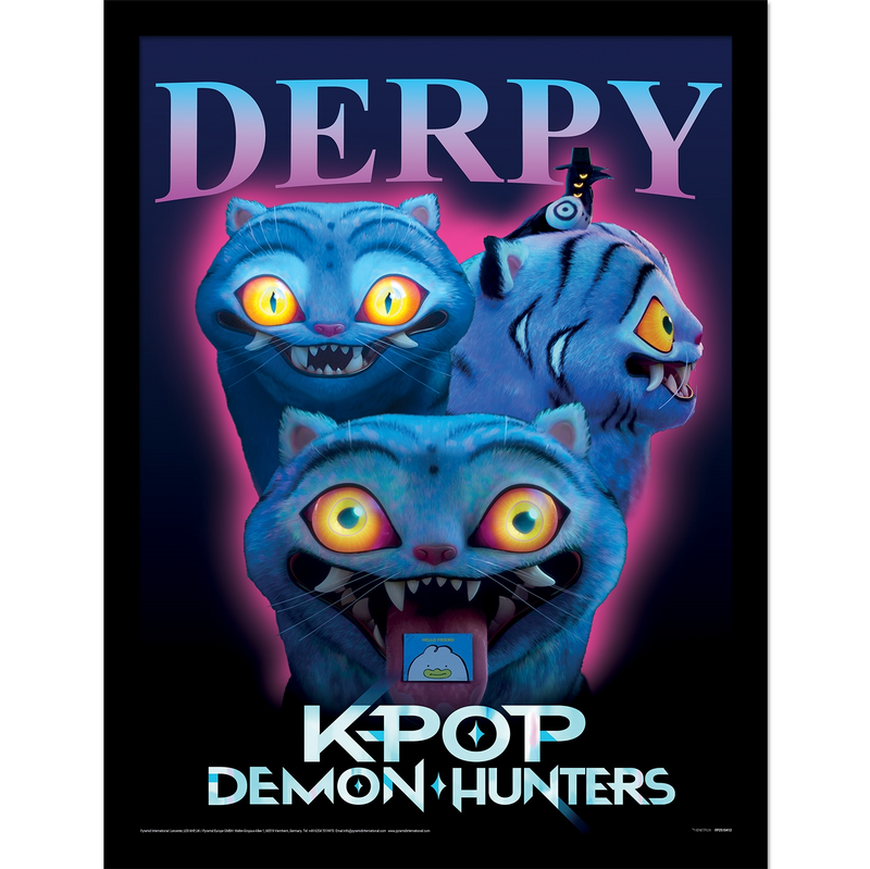 KPop Demon Hunters Anime Framed Image - Derpy - coloured