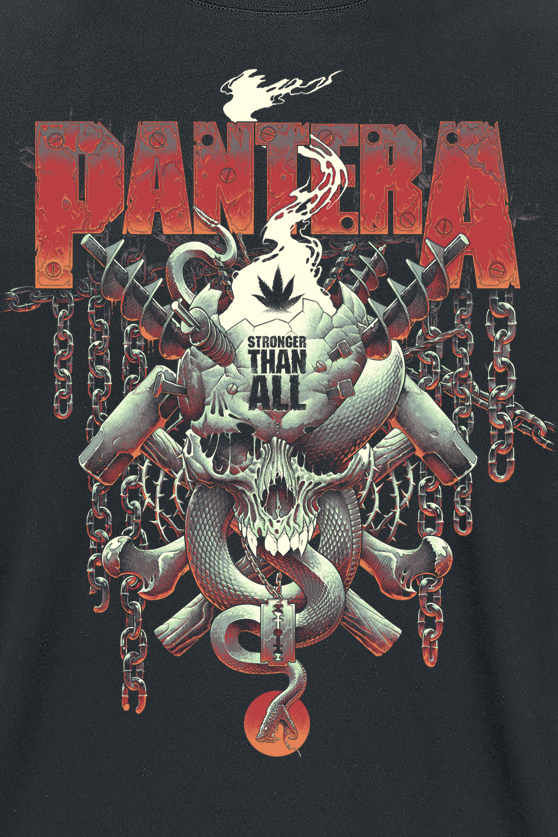 Pantera T-Shirt - Stronger Than All Skull - L - für Männer - Größe L - schwarz  - Lizenziertes Merchandise!