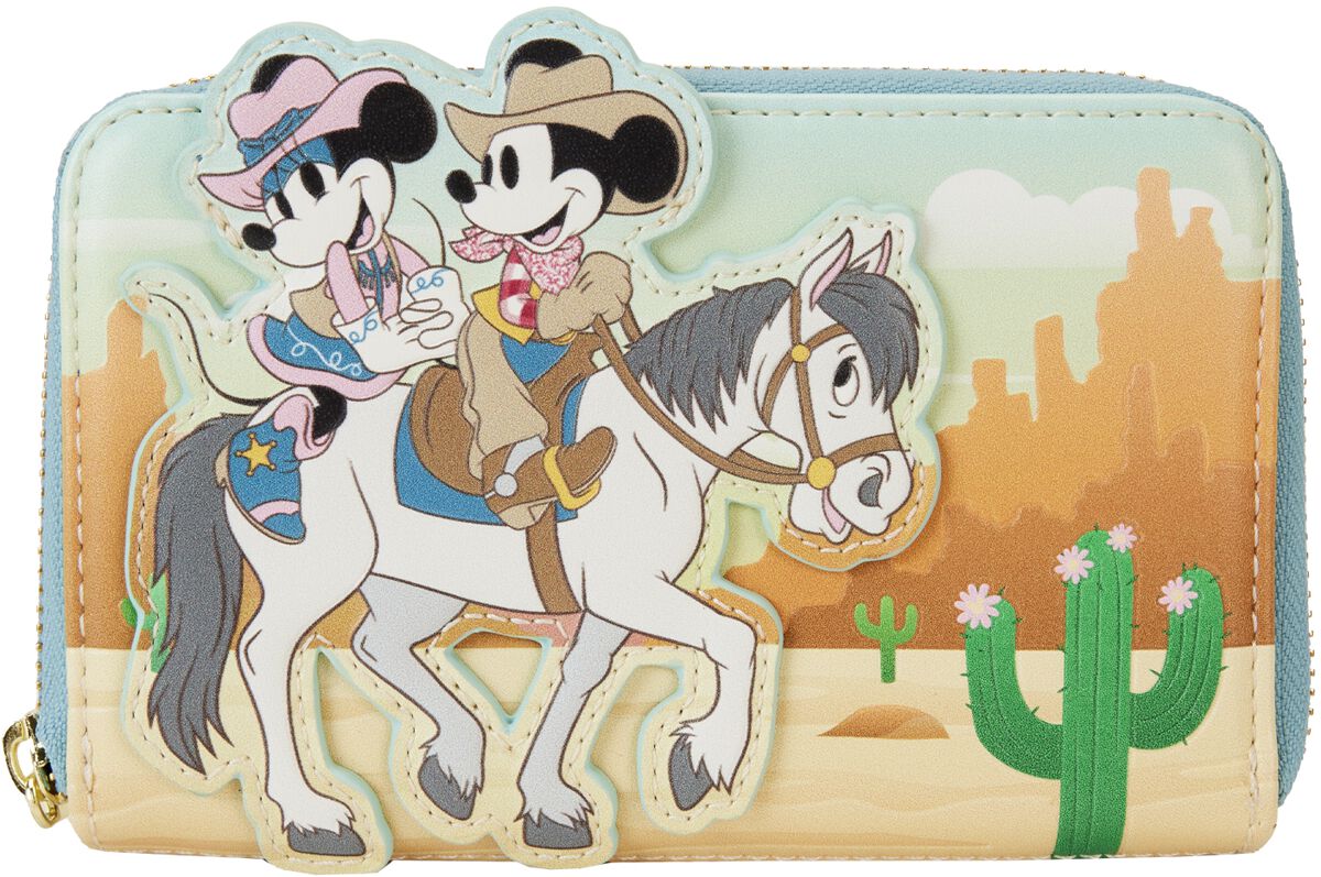Image of Portafoglio Disney di Minnie & Topolino - Loungefly - Wild West Mickey & Minnie - Donna - multicolore