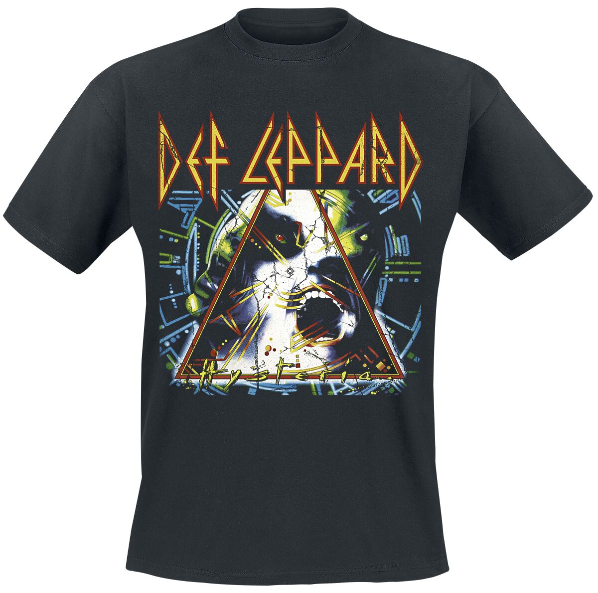 Def Leppard T-Shirt - Hysteria - M bis XXL - für Männer - Größe L - schwarz  - Lizenziertes Merchandise!