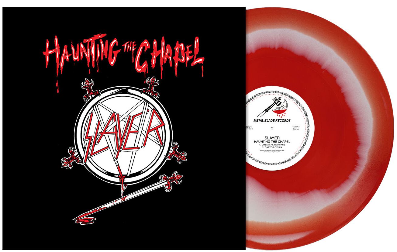 Slayer Haunting The Chapel SINGLE red white