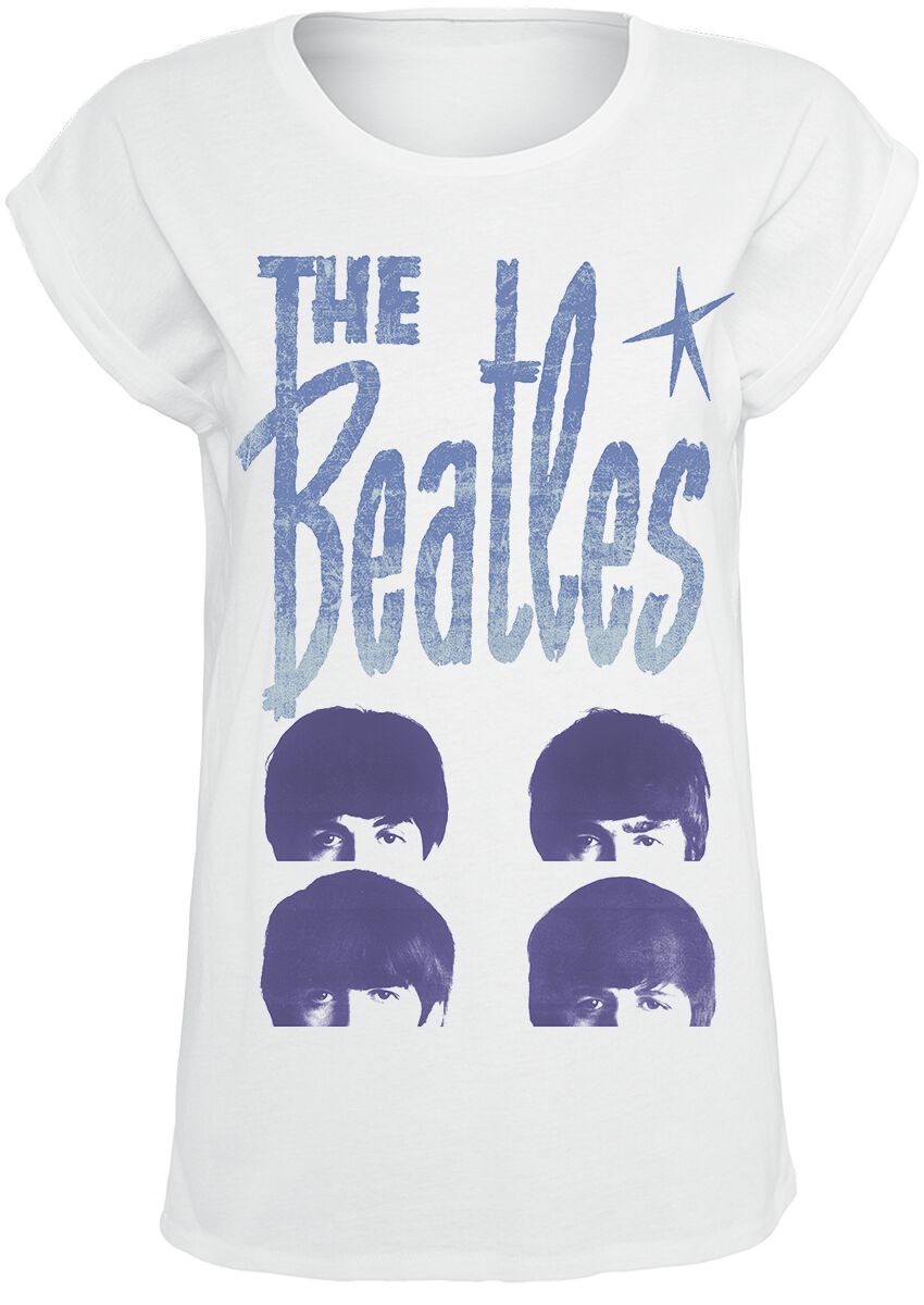 The Beatles Sketched Heads T-Shirt white