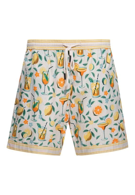 King Kerosin - Rockabilly Shorts - Citrus Cocktail Short - S til 3XL - Herrer - krem