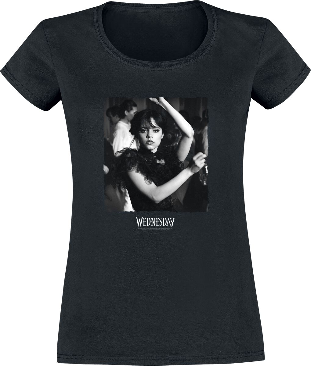 T-Shirt Manches courtes de Wednesday - Dance - M à XXL - pour Femme - noir