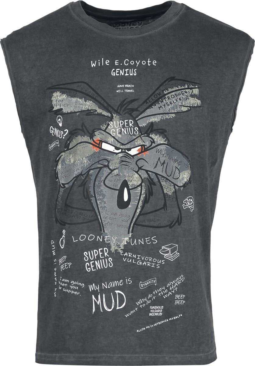 Looney Tunes Tank-Top - Coyote - S bis 3XL - für Männer - Größe S - schwarz  - EMP exklusives Merchandise!