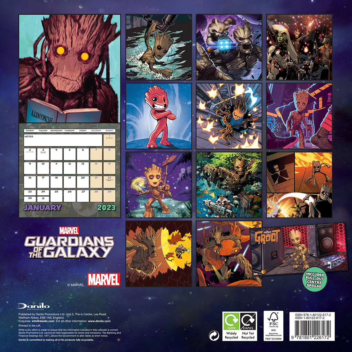 Guardians Of The Galaxy Wandkalender 2023 Wandkalender multicolor