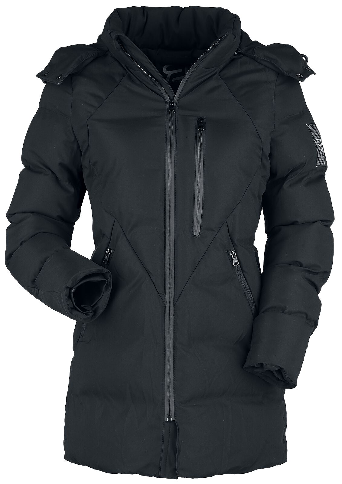 Image of Giacca invernale di RED by EMP - Black Winter Jacket with Quilting and Hood - S a XXL - Donna - nero