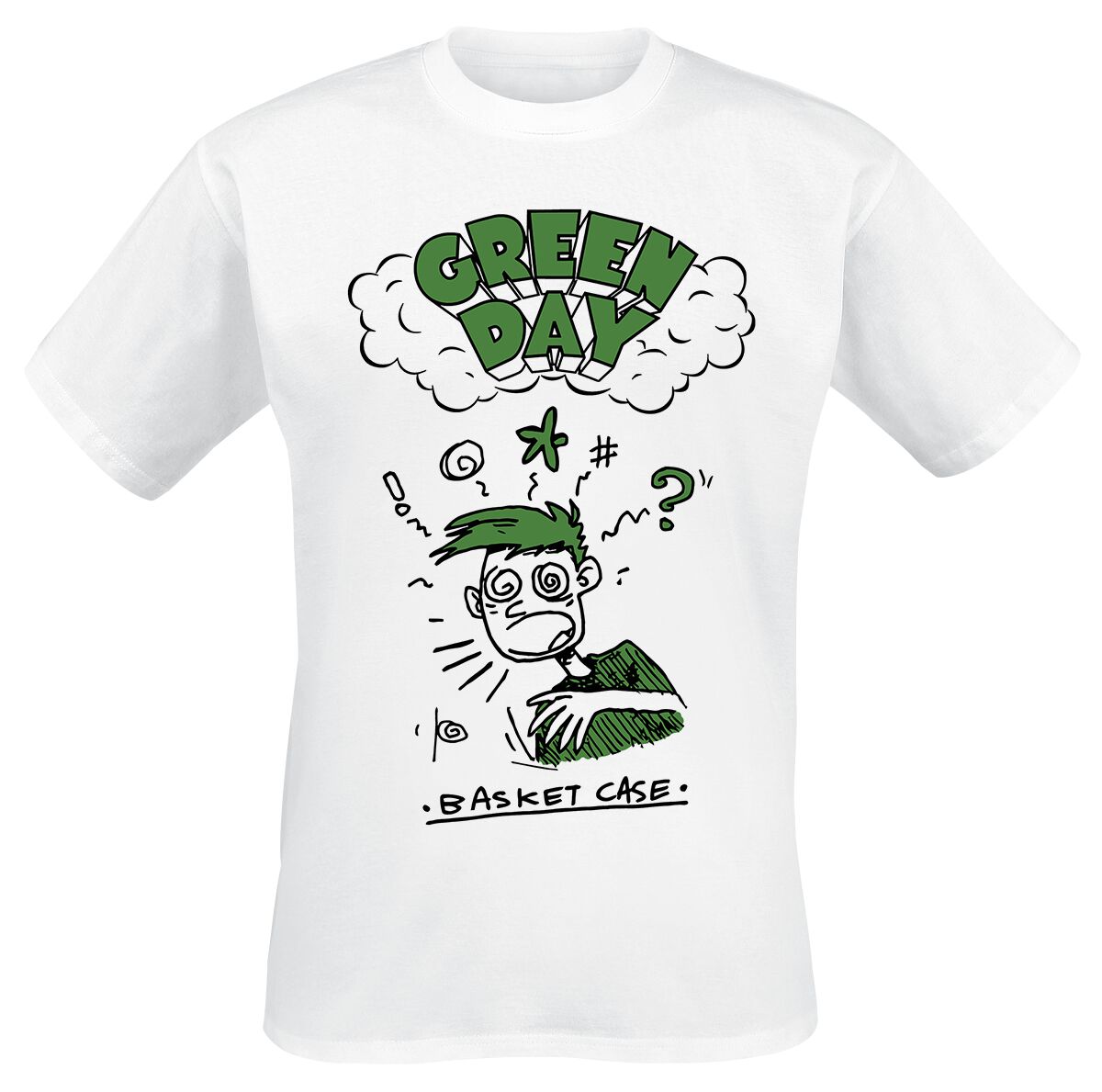 Image of Green Day Basket Case Doodle T-Shirt weiß