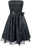 Black Satin Floral Dress, H&R London, Mittellanges Kleid